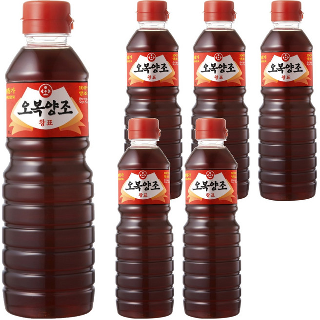 오복식품 양조 왕표간장, 500ml, 6개