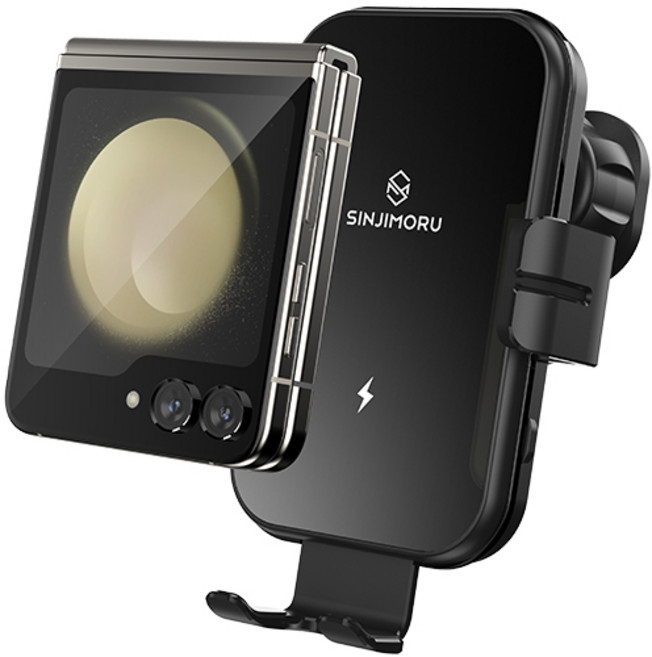 신지모루 15W 듀얼코어 갤럭시Z 플립 호환 고속 무선 충전 차량용 거치대