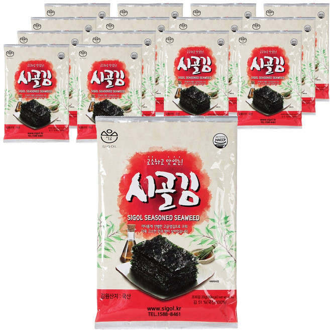 시골 시골김 전장김, 20g, 15개
