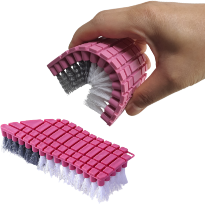 데일리픽 휘어지는 틈새 청소솔, 레드, 2개