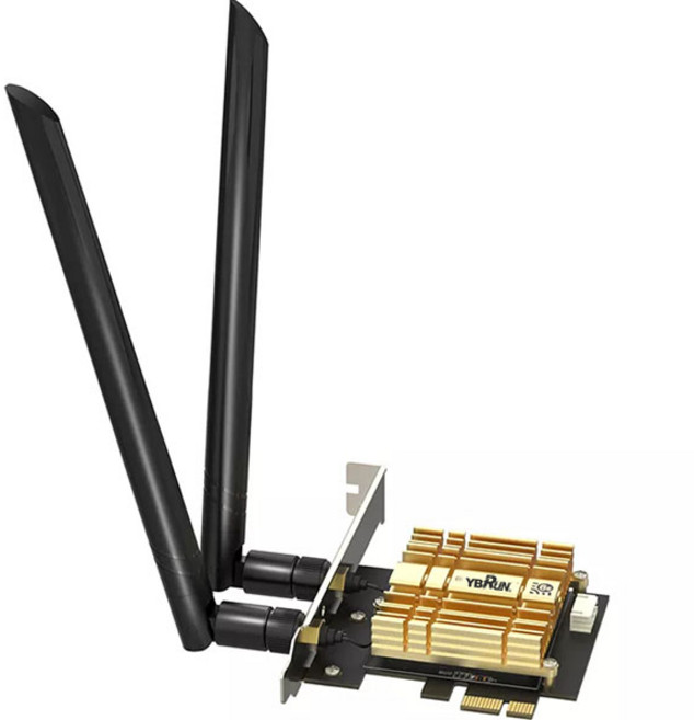 PCIe 와이비런 데스크탑 무선랜카드 INTEL AX210NGW WiFi6 데스크탑용, MR-N2201, 1개