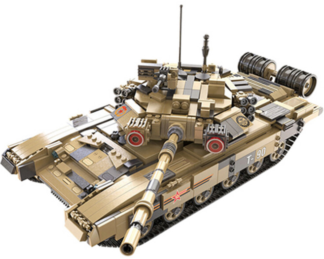 카다 블럭카 T-90 메인배틀탱크 C61003W 1722피스, 혼합색상, 1개