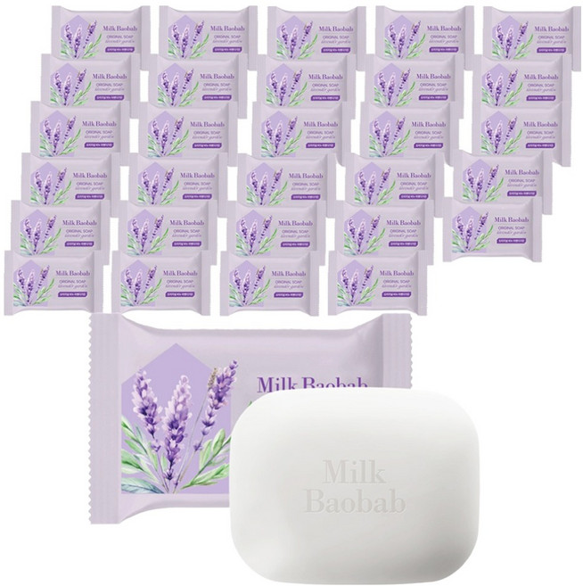 밀크바오밥 오리지널 비누 라벤더가든, 100g, 30개입