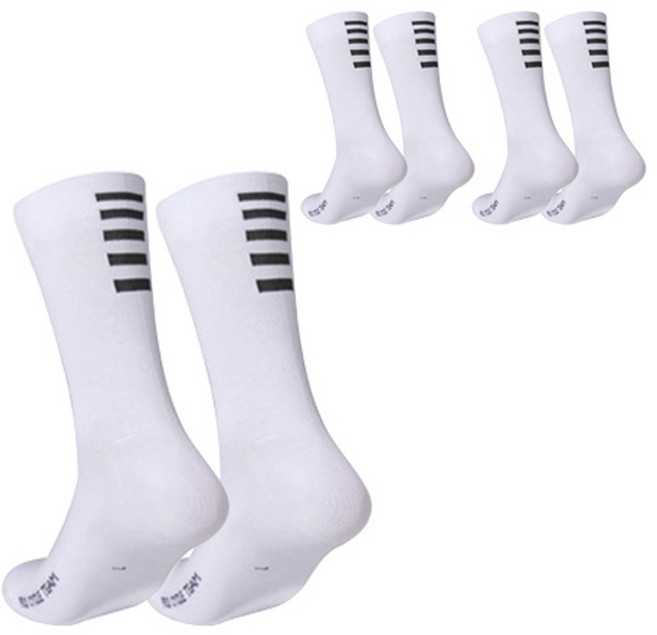 Pelle Sports 自行車襪, 白色 + 黑色, 3個