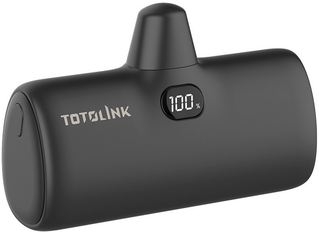 TOTOLINK 快充直插式行動電源 USB-C, iPuppy5000C, 炫黑色