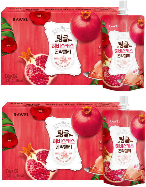 팅글 로엘 곤약젤리 히비스커스맛 10p, 1.3kg, 2개