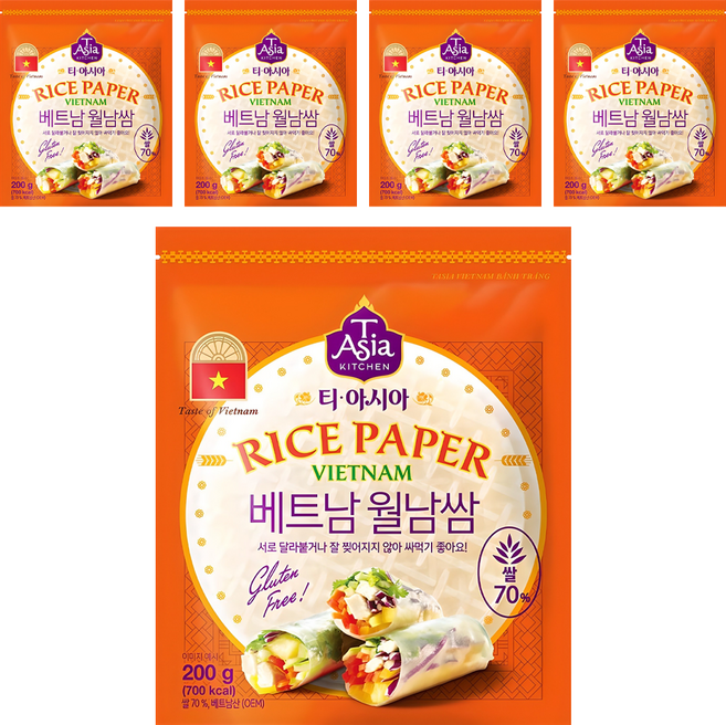 TAsia KITCHEN 越南春捲皮, 200g, 5包