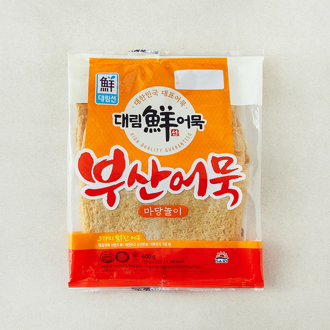 대림선 부산 어묵 마당놀이 12장, 600g, 1개