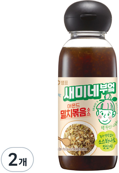 새미네부엌 아몬드 멸치볶음소스, 390g, 2개