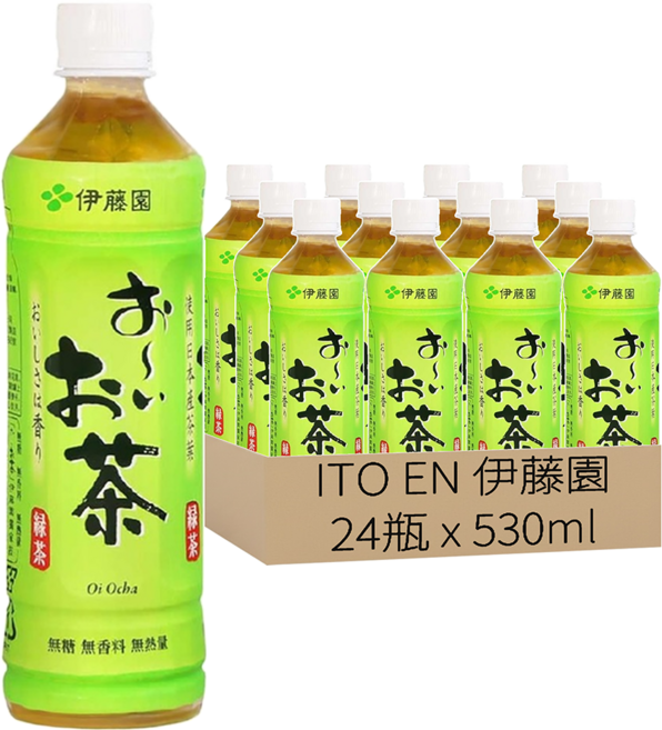 ITO EN 伊藤園 綠茶, 530ml, 24瓶