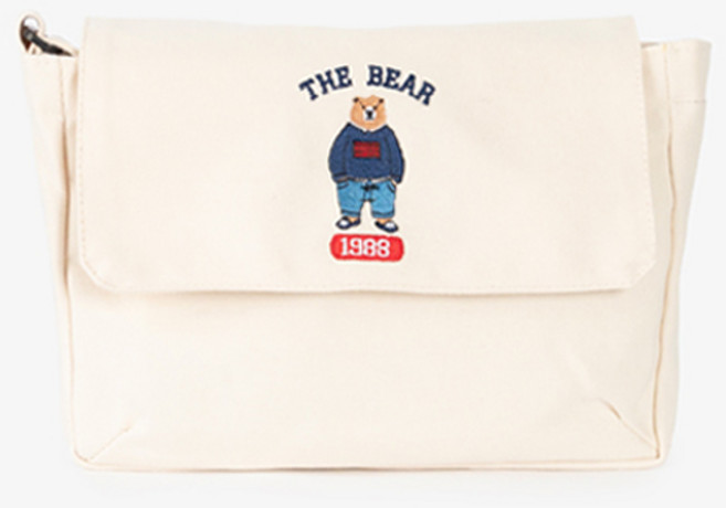 쥬벨로 캔버스 베어 메신저백