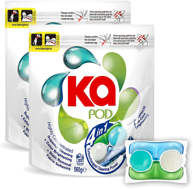 카포드 센트라린 듀얼코어 캡슐세제, 35개입, 2개