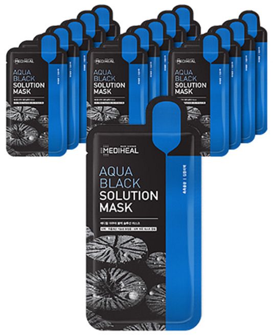 메디힐 아쿠아 블랙 솔루션 마스크팩 23ml, 1개입, 15개