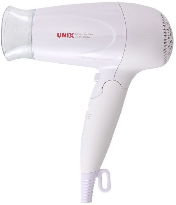 유닉스 접이식 헤어 드라이기 1700W, UN-A3005, 화이트