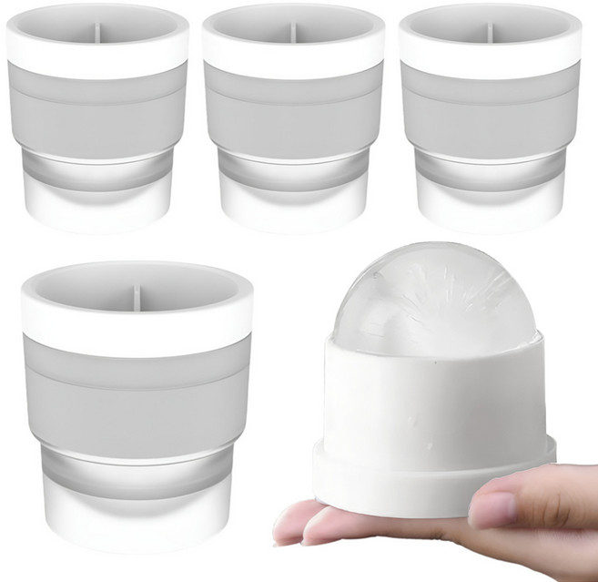 비타벨로 실리콘 하이볼 왕얼음 트레이, 4개, 화이트