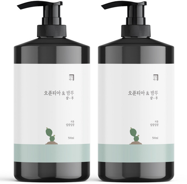 살림백서 오푼티아 앤 밤부 퍼퓸 샴푸 일랑일랑, 2개, 500ml