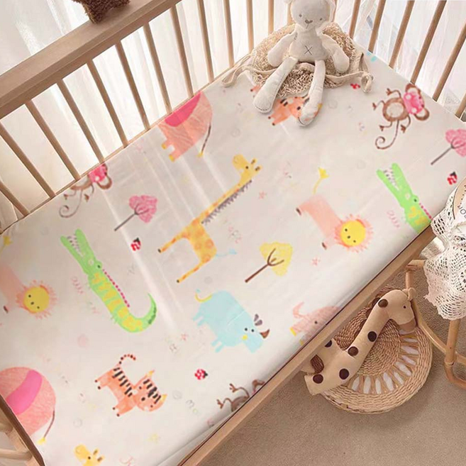 HABABY BED 台灣製 嬰兒床包 一般嬰兒床專用, 動物王國, 1個