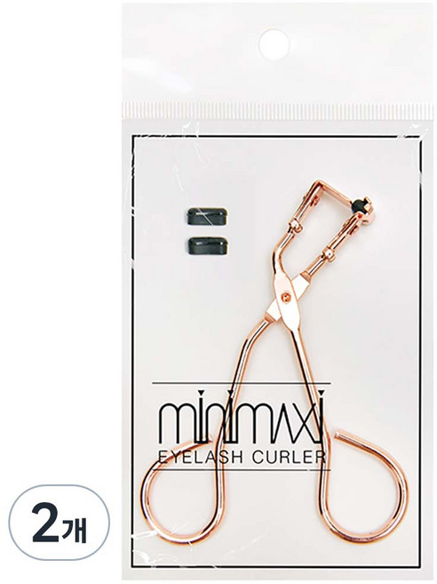 미니맥시 부분 언더 아이래쉬 뷰러, 로즈골드, 2개