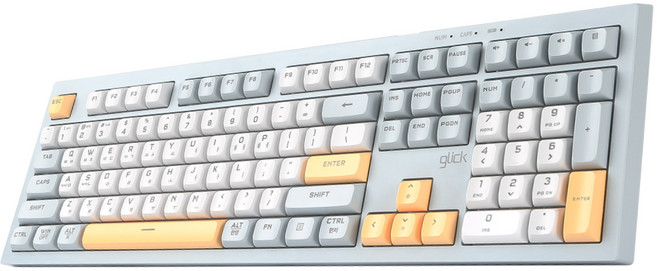 지클릭커 오피스프로 사일런스 M RGB 무소음 RC1 블루투스 무선 108 키보드, Navy Blue RC1, WK50, 제조사축