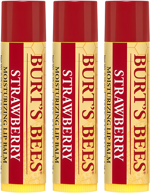 버츠비 모이스춰 라이징 립밤, 스트로베리, 4.25g, 3개