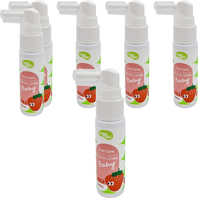 nac nac 護齒含鈣口腔噴霧 草莓, 20ml, 6瓶