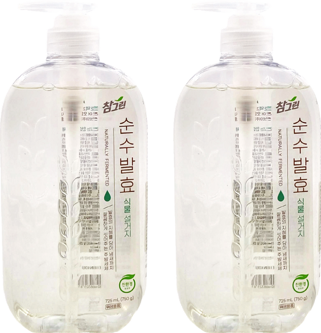 Chamgreen 發酵植物洗碗精, 725ml, 750g, 2瓶