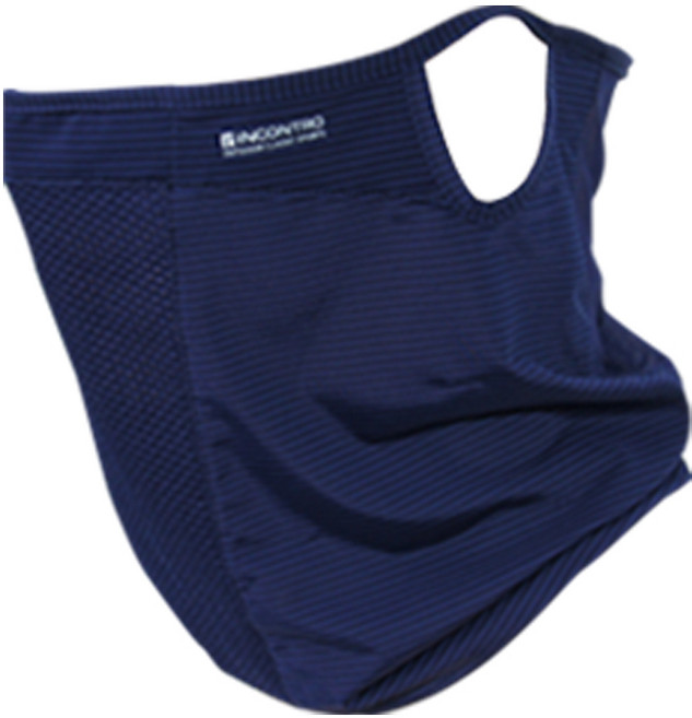 인콘트로 골프 엣지 쿨 마스크 귀걸이형, 스트라이프네이비, 1개