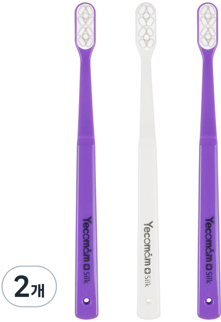 예꼬맘 실크 성인용 칫솔, 3개입, 2개