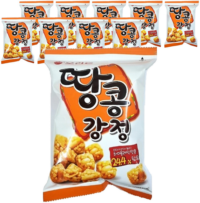 오리온 땅콩강정, 80g, 10개