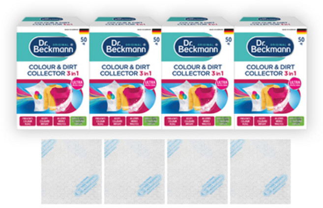 닥터베크만 이염방지 및 불순물 흡착시트 200p+4p, 50개입, 4개