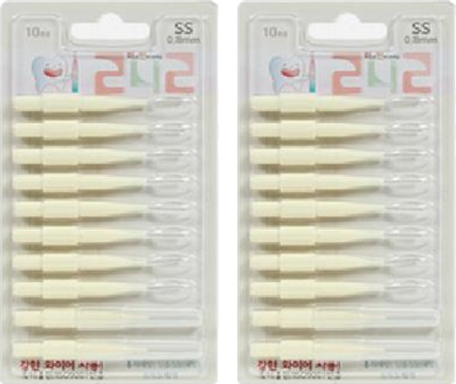 242 I형 치간칫솔 SS, 0.8mm, 10개입, 2개