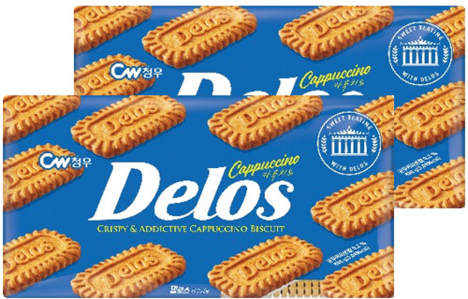 청우식품 델로스 카푸치노 쿠키, 630g, 2개