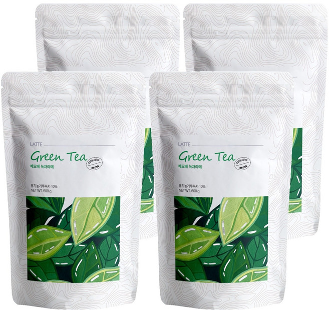베오베 녹차라떼 파우더, 500g, 1개입, 4개
