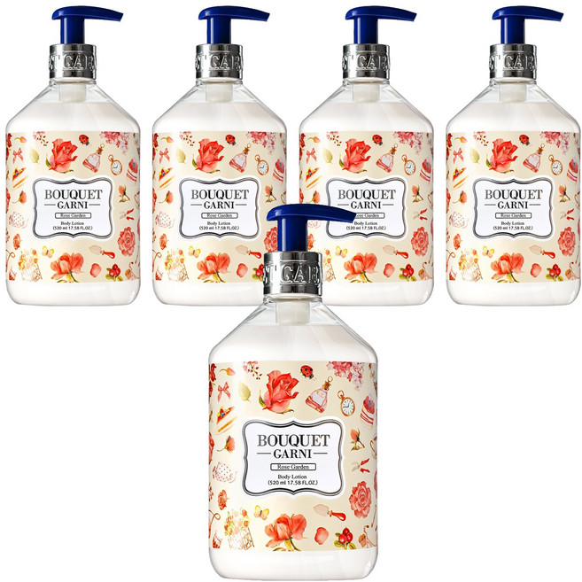 부케가르니 바디로션 로즈가든향, 520ml, 5개