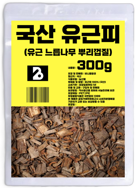 비니플랑센 국산 유근피 유근 느릅나무 뿌리 껍질, 300g, 1개입, 1개