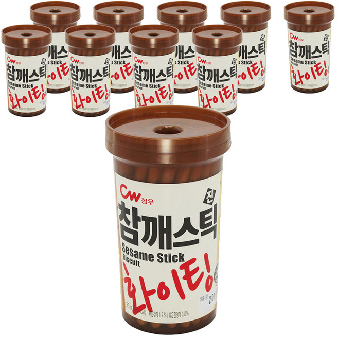 청우식품 참깨스틱 진, 85g, 10개