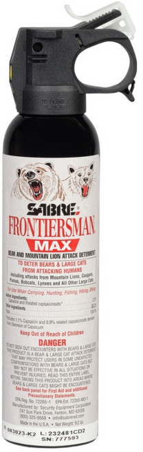 SABRE 沙豹 驅熊&山獅加強鎮暴型 美國SABRE沙豹防身噴劑, 1個