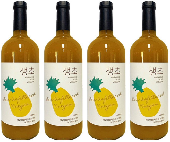 생생초 생초 파인애플 음용식초, 1L, 4개