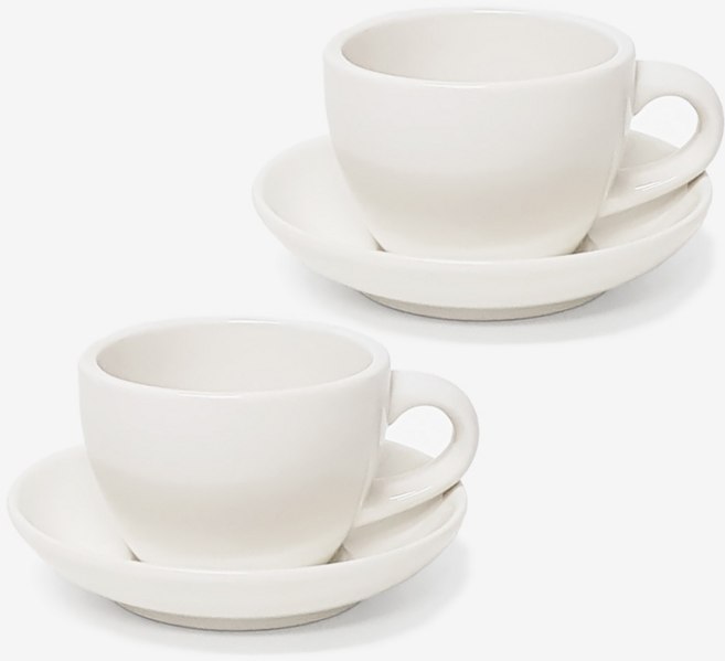호레카 3호 커피잔 270ml + 받침 세트, 아이보리, 2세트
