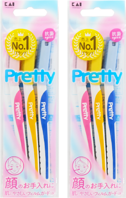 KAI 貝印 L型安全修毛刀, 2組