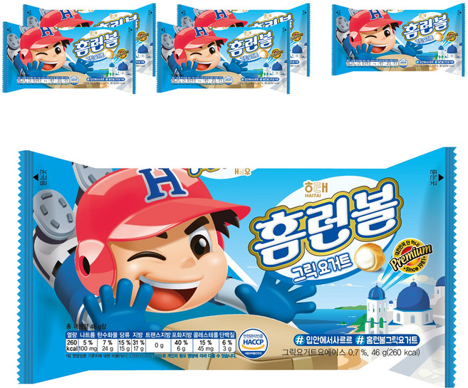 해태제과 홈런볼 그릭요거트, 46g, 6개