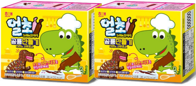 해태제과 얼초 공룡만들기 38g, 단품, 2개