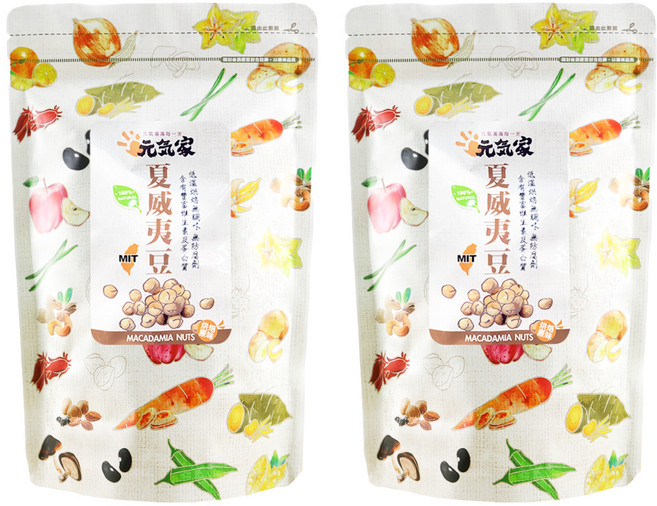 元氣家 烘焙原味夏威夷豆, 200g, 2包