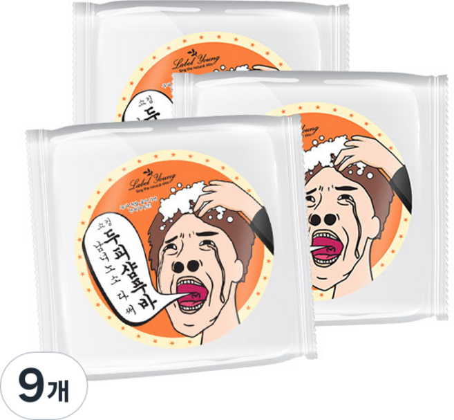 라벨영 쇼킹 두피 샴푸바, 90g, 9개