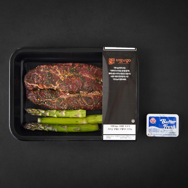 다맛나고 국내산 소고기 시즈닝 부채살 스테이크 (냉장), 1개, 220g