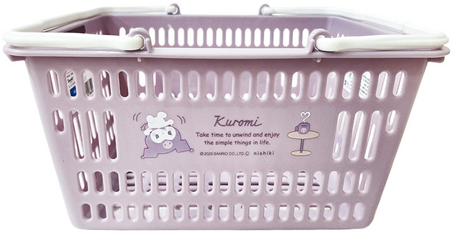 nishiki 錦化成 迷你提籃 耐熱材質(耐熱溫度): 聚丙烯 (120°C) 日本原產地, 庫洛米 紫色, 1個
