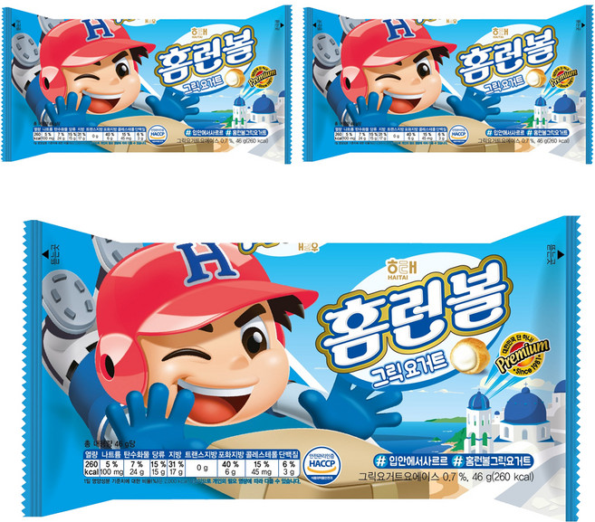 해태제과 홈런볼 그릭요거트, 46g, 3개