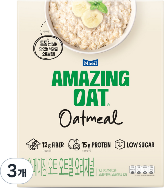 어메이징오트 오트밀 오리지널, 3개