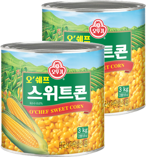 오뚜기 오쉐프 스위트콘, 3kg, 2개