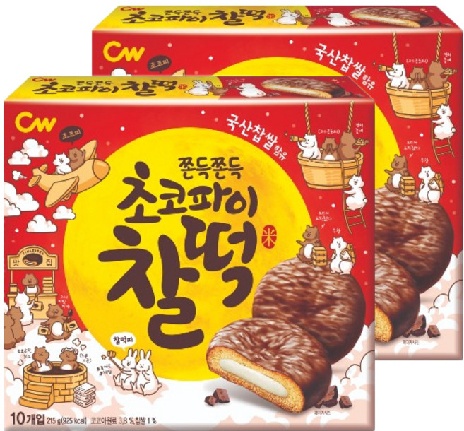청우식품 초코파이찰떡 12p, 215g, 2개